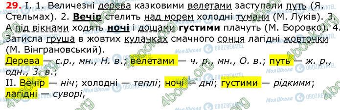 ГДЗ Укр мова 6 класс страница 29